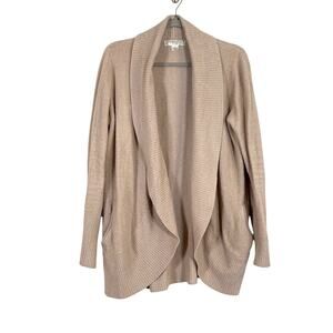 Barefoot Dreams Cozychic Lite Circle Cardigan Sweater Taupe Size Medium Lounge